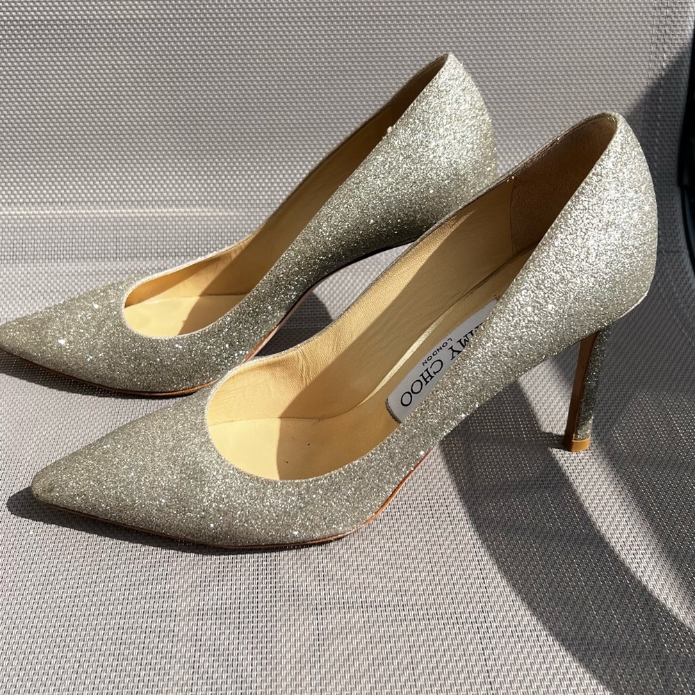Jimmy Choo Romy 85 Platinum Ice